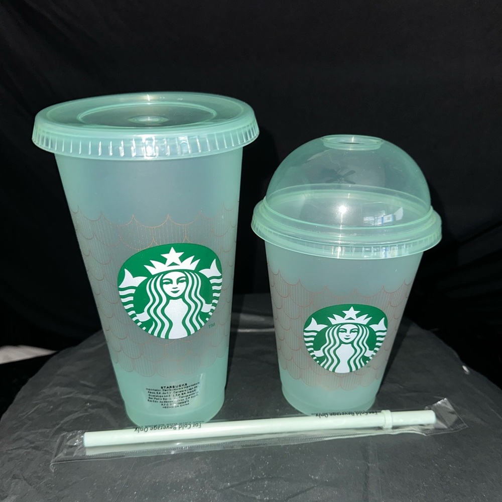 Mexico, Starbuck Mermaid Tail , reusable cups, Venti, and grande. Set of 2